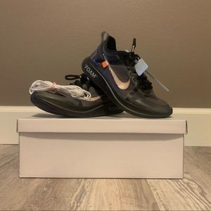 Nike Off-White Zoom Fly Black Silver Sneakers